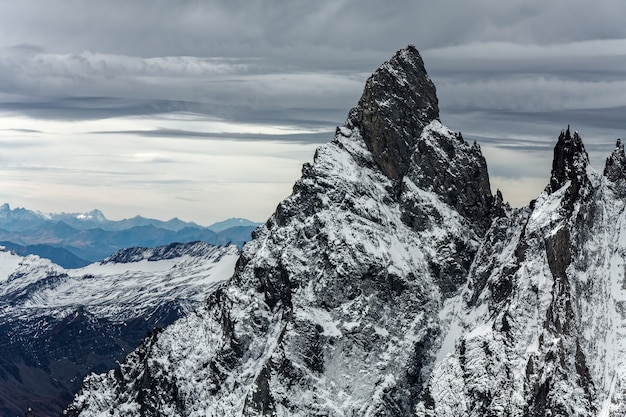 Vista dal monte bianco (mont blanc) valle d'aosta italy