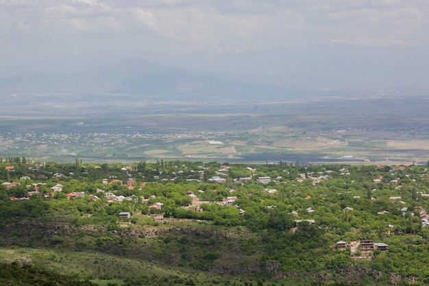 Вид с горы Арагатс в Армении