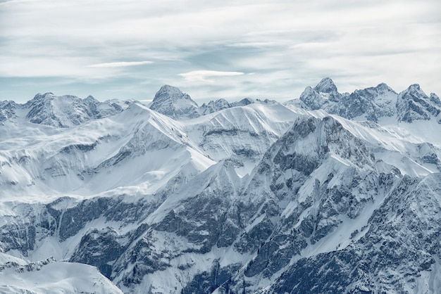 Vista dal monte nebelhorn, alpi bavaresi,