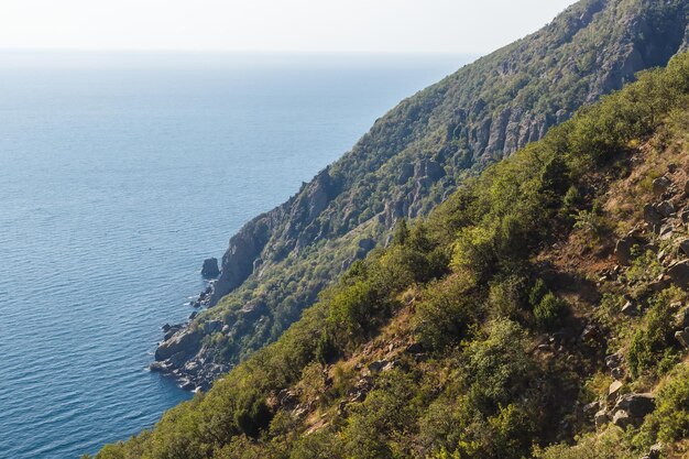 Вид со склона Аю-Дага в Крыму