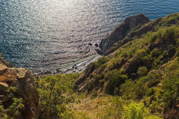 Вид со склона Аю-Дага в Крыму