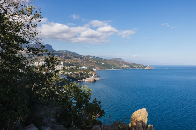 Вид со склона Аю-Дага в Крыму