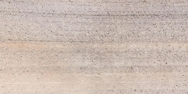 View from above on texture of gravel road