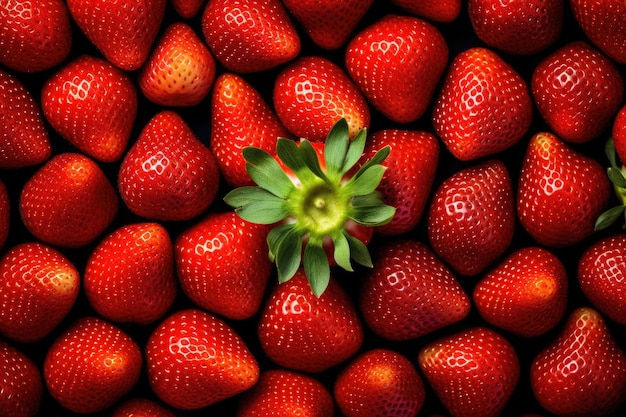 Premium AI Image  Fresh and sweet strawberrys background A close up of  strawberry