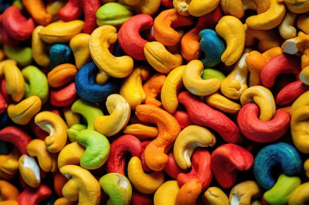 View from top close look of many Cashews