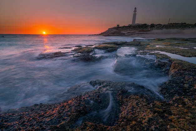 View from Trafalgar lighthouse at Cadiz province in Spain. 