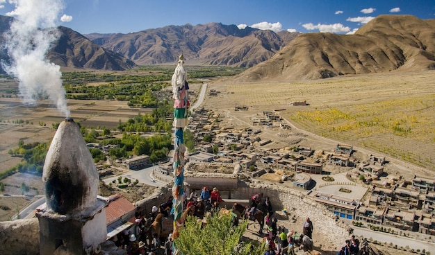 View from the Yungbulakang Palace Tibet