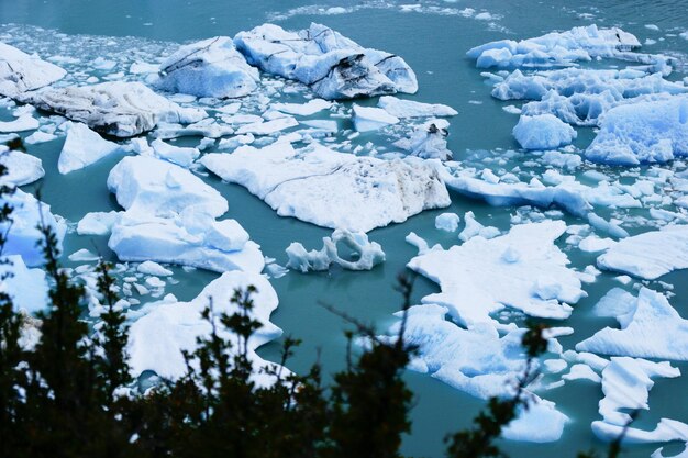 View of frozen lake