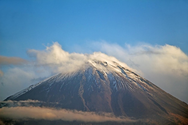 The view of Fuji in the evening Japan