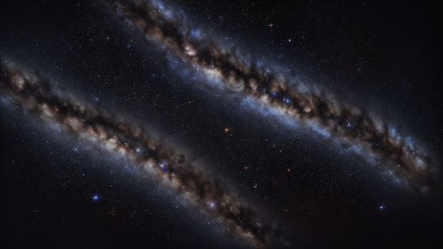 Foto una vista della galassia e della via lattea