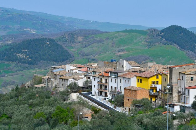 Photo view of gambatesa a medieval village in molise italy