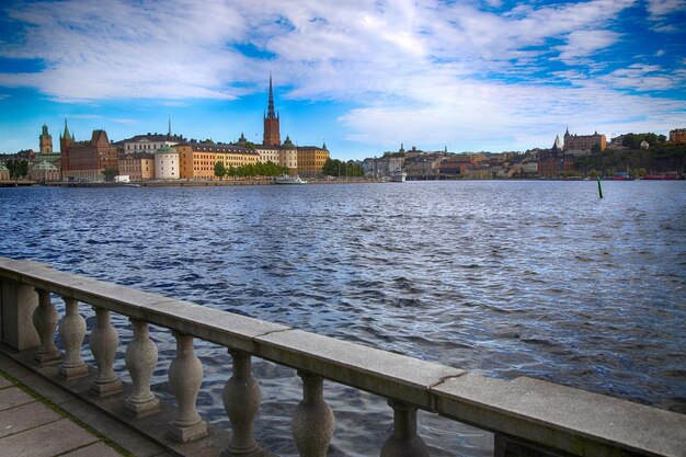 Photo view of gamla stan in stockholm sweden