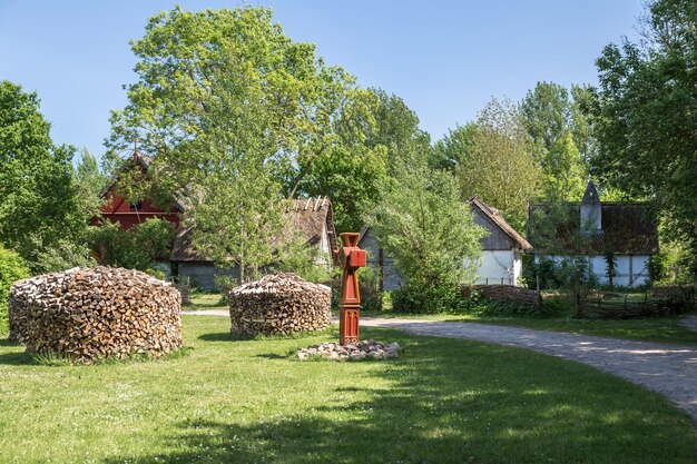 View of garden against sky