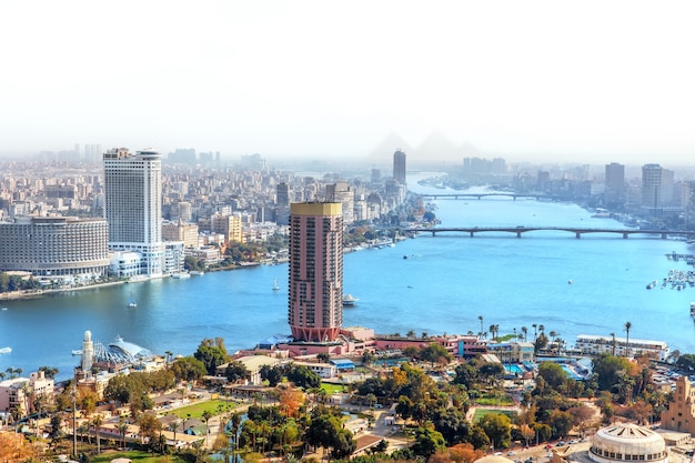 Вид на остров Гезира в Каире в Египте.