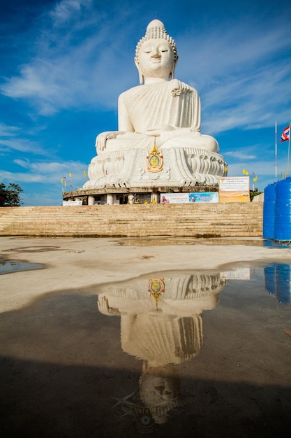 View of giant buddha statue against sky