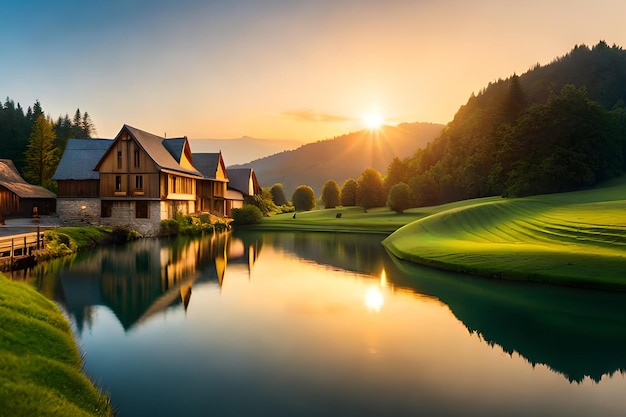 A view of the golf course at the lodge at the lodge at the top of the hill.