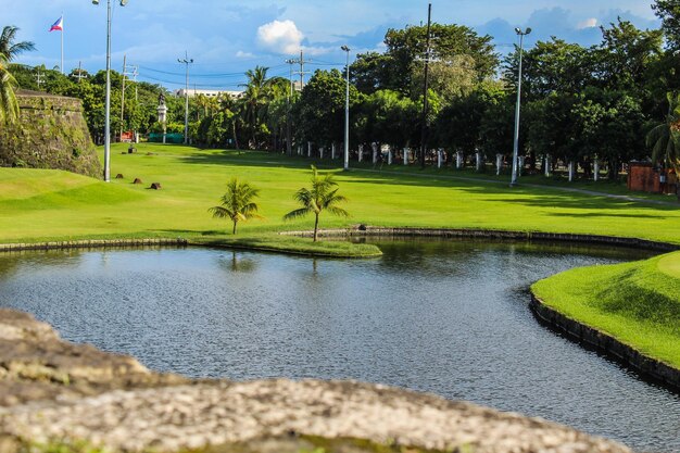 Foto vista del campo da golf