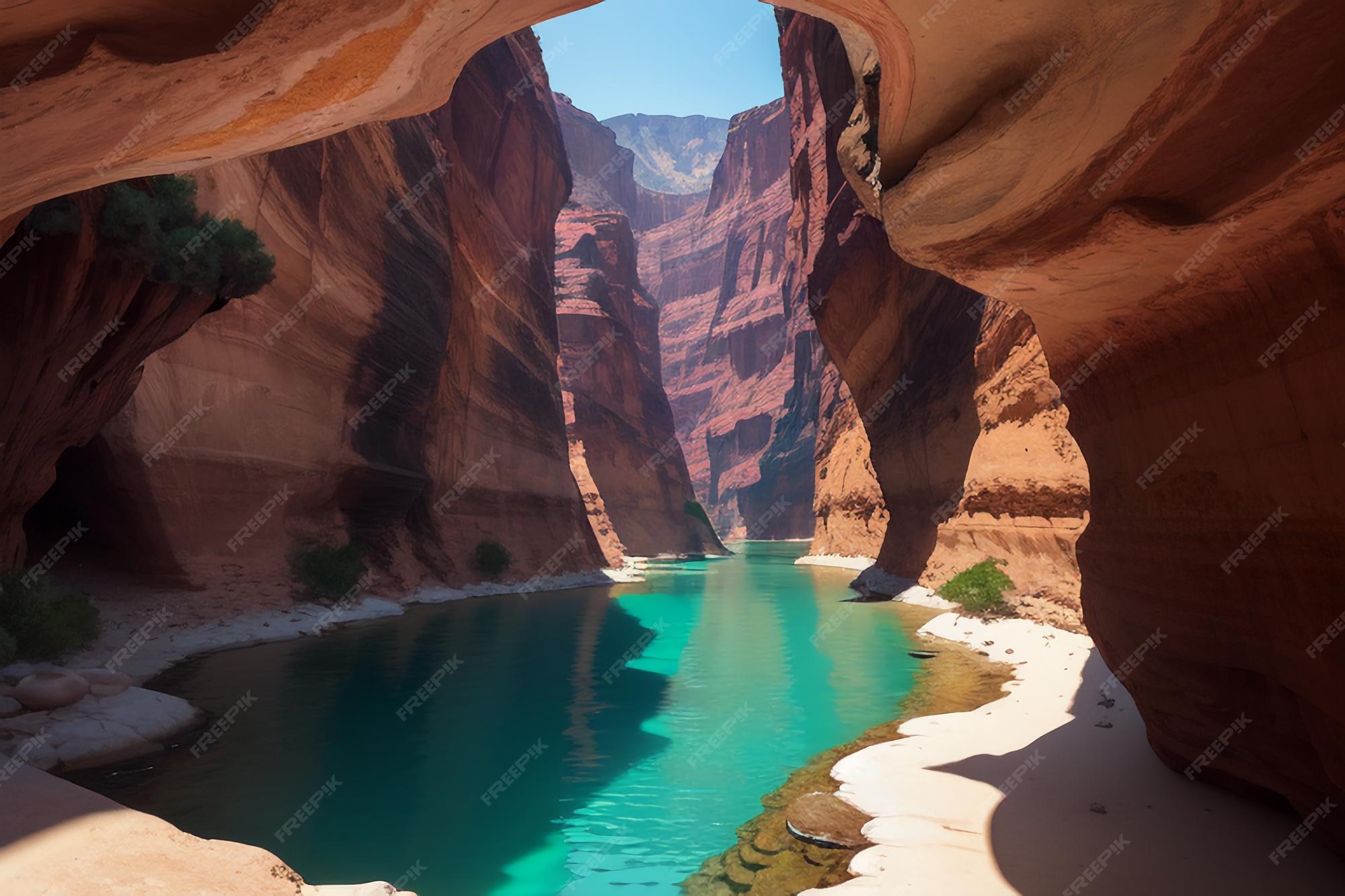 premium-ai-image-a-view-of-the-grand-canyon-from-the-bottom-of-the