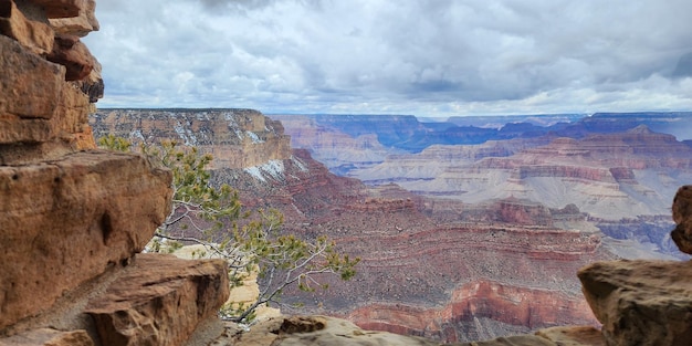 Photo a view of the grand canyon from the grand canyon.