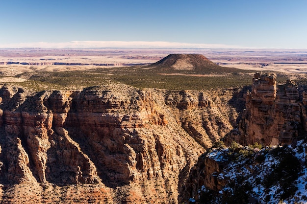 View of grand Canyon from South Rim in the Winter.