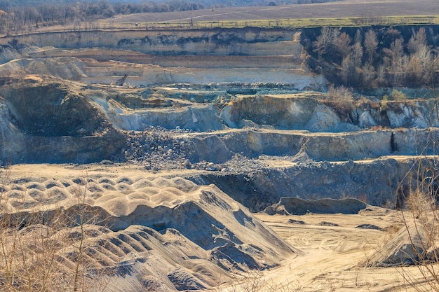 View of the granite quarry Mining industry