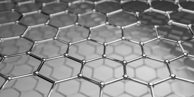 View of a graphene molecular nanotechnology structure 