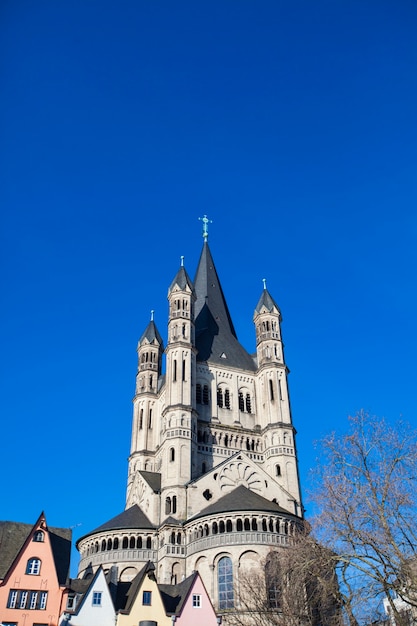 View at Great St. Martin Church in Cologne, Germany