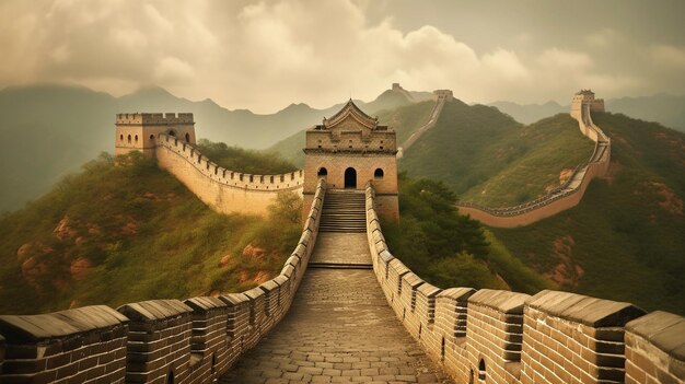 view of the great wall of china