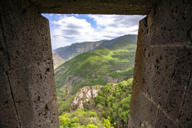 View of the green mountains