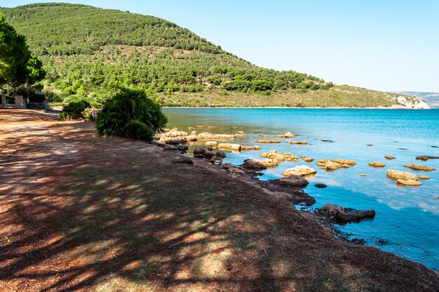 View of gulf and beach of Tramariglio