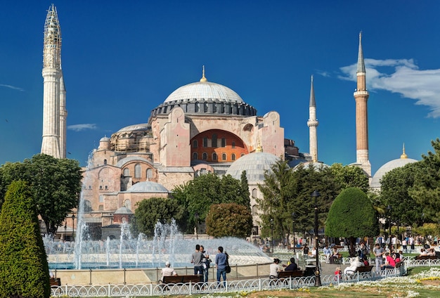 View of the Hagia Sophia in Istanbul Turkey