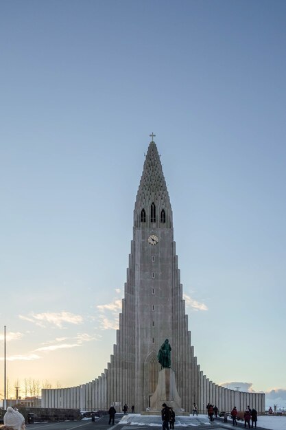 View of the Hallgrimskirkja Church in Reykjavik