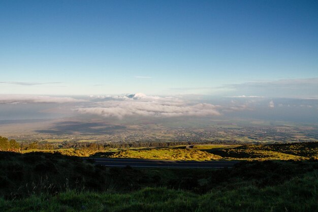 Foto la vista di hawaii maui dalle highlands