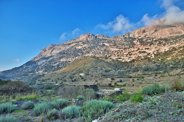 The view of Hejaz Mountains in Saudi Arabia