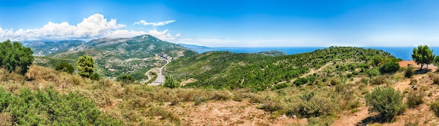 View over the highway in French Riviera Cote d'Azur France