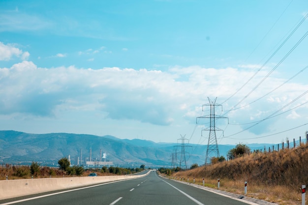 View of highway road at sunny day