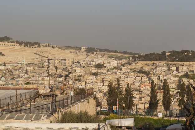 View of hills and city of israel