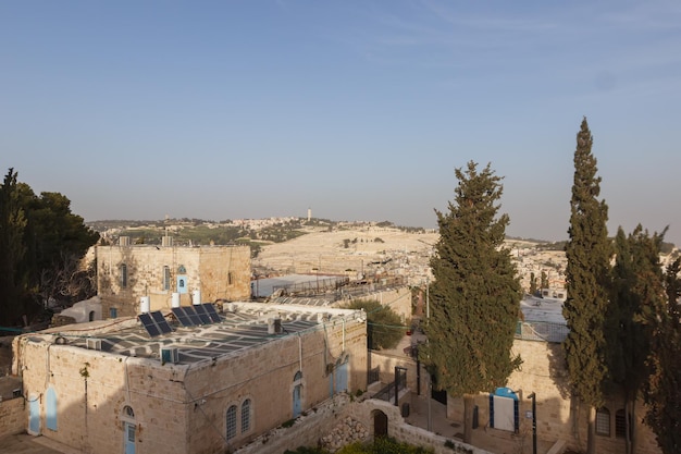 Vista delle colline e della città di israele