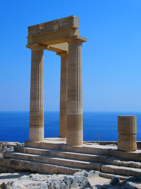 View of historical building against blue sky