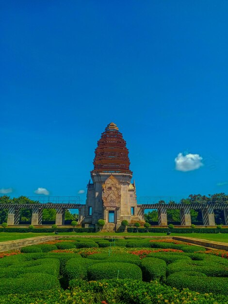 View of historical building against blue sky