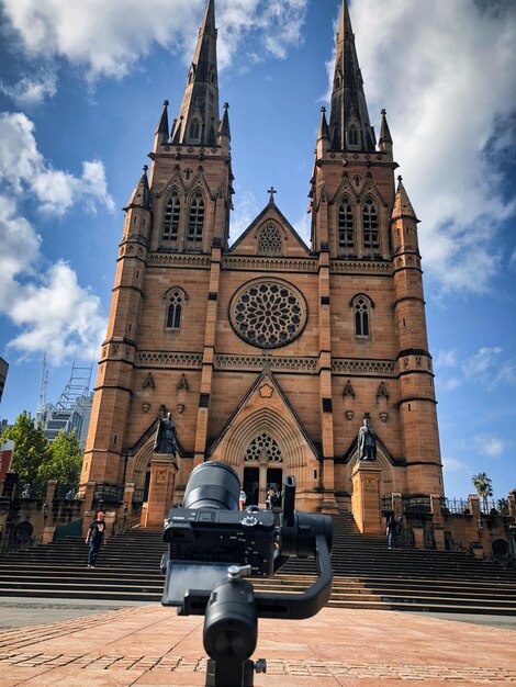 View of historical building against cloudy sky