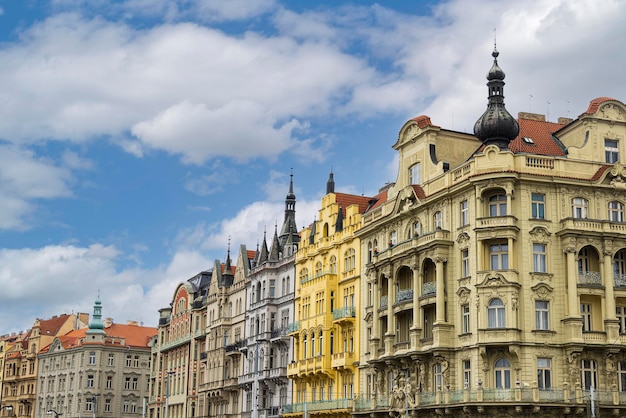 View of the historical buildings in the old town of Prague, Czech Republic.