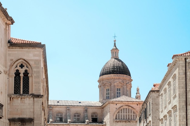 View of historical buildings on summer day