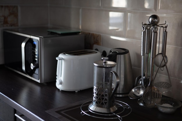 View of home kitchen domestic life