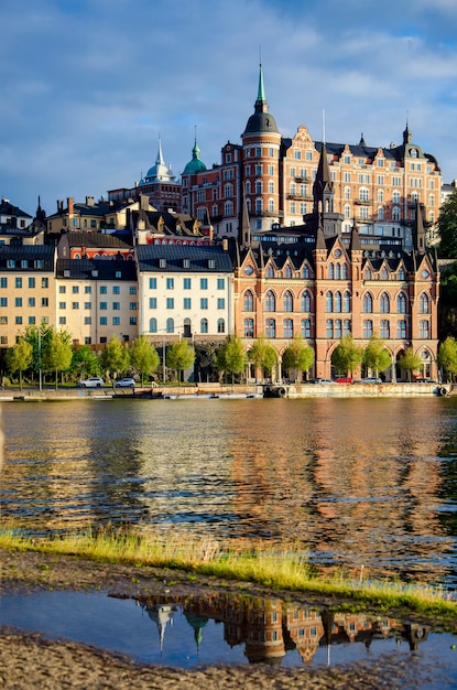 A view of the hotel from the water