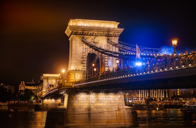 View of the illuminated Bridge