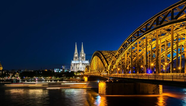 View of illuminated city at night