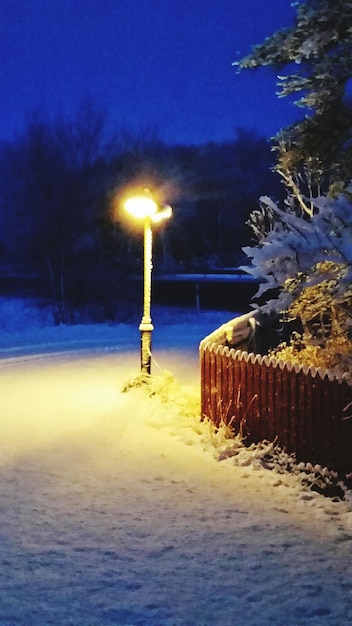 View of illuminated lights at night