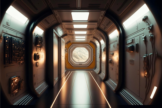 View of the inside of a space ship