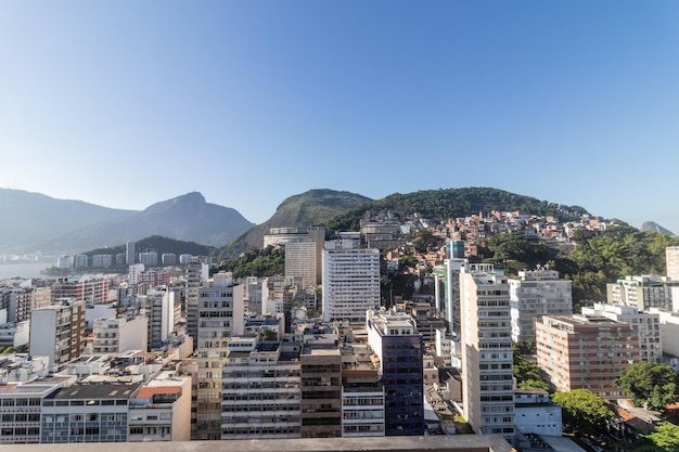 Foto vista del quartiere di ipanema a rio de janeiro, in brasile.